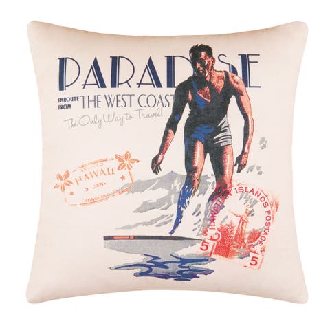 Endless Summer Digital Print Throw Pillow, 18" x 18"