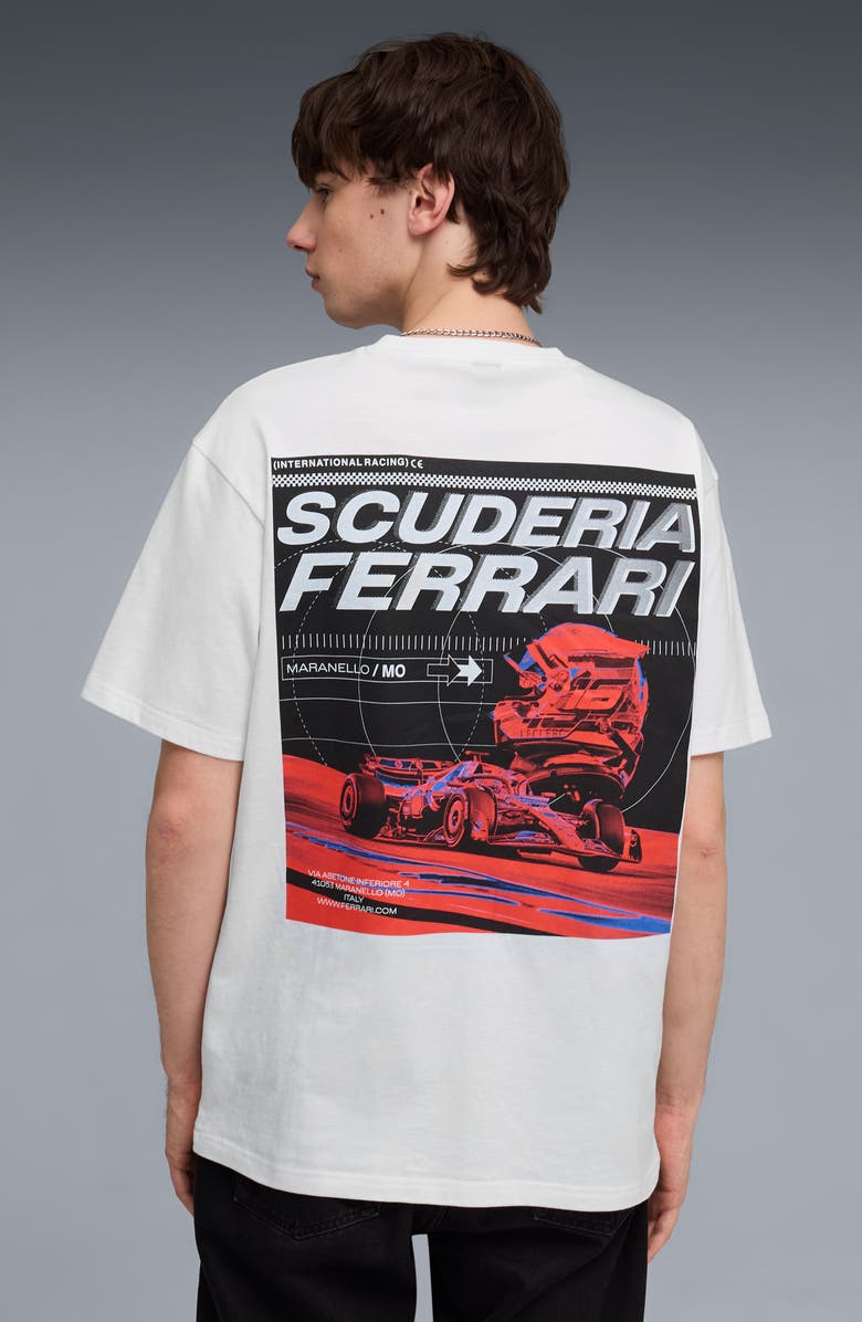 PUMA Scuderia Ferrari Cotton Graphic T-Shirt, Alternate, color, Puma White