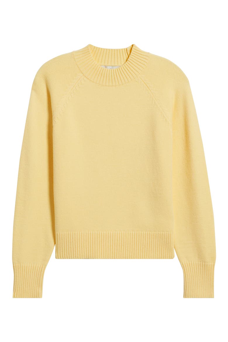 Mock Neck Raglan Sleeve Sweater, Alternate, color, SUNLIGHT
