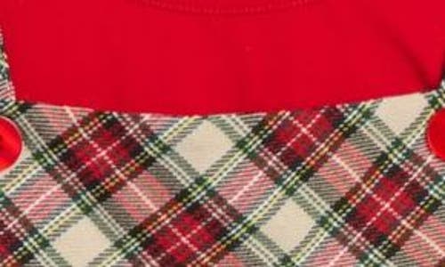 Pippa & Julie Kids' Plaid Dress & Long Sleeve T-shirt Set In Red