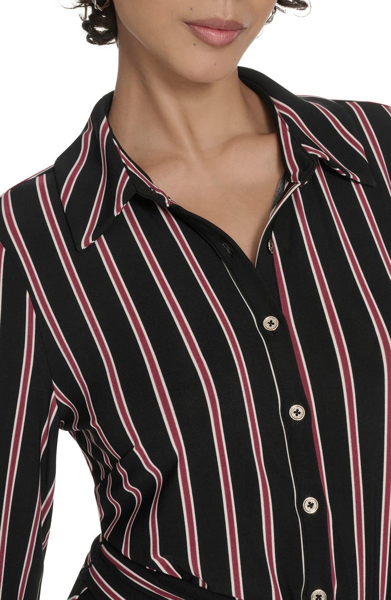 Tommy Hilfiger Long Sleeve Midi Dress, Alternate, color, Black.cabernet