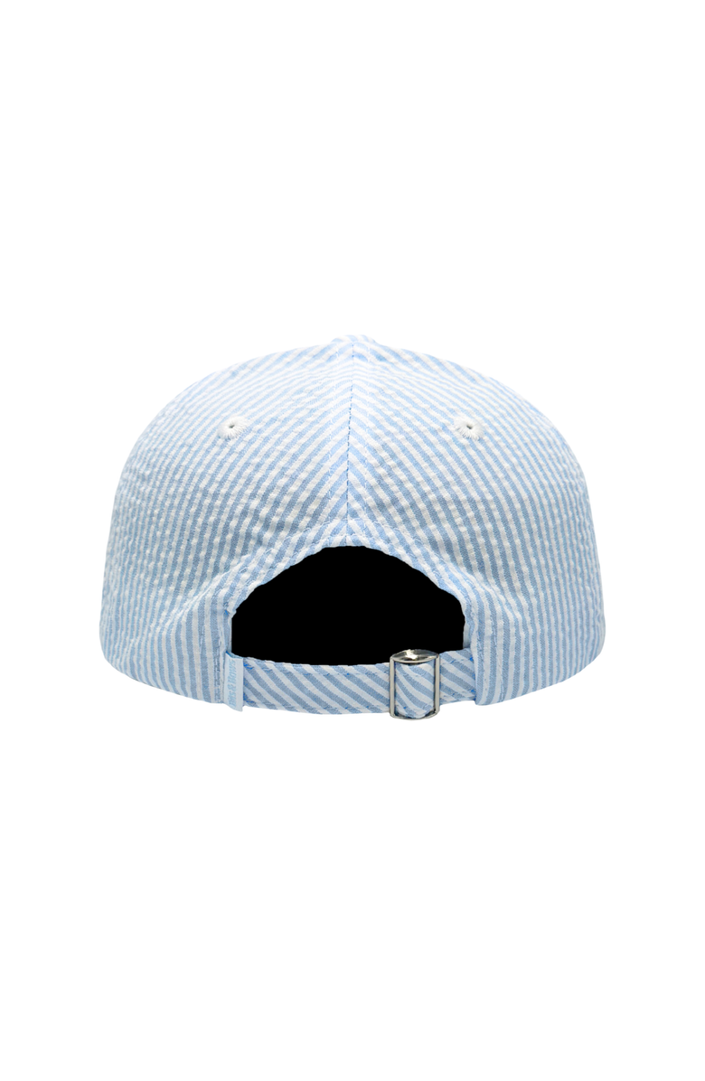 Bits & Bows Lil Bro Seersucker Baseball Hat, Alternate, color, Blue