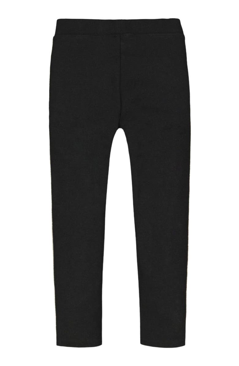 Hope & Henry Baby Girls' Ponte Pant with Side Stripe, Infant, Alternate, color, Black With Gold