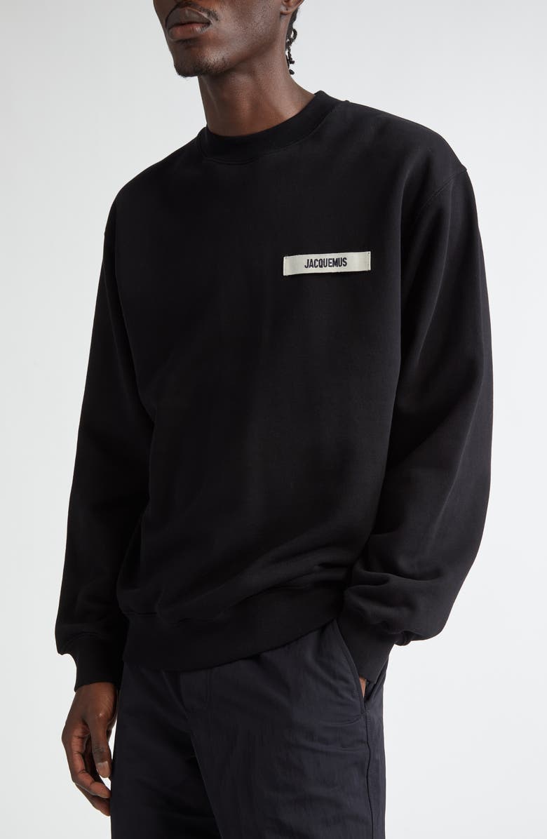 Jacquemus Le Sweatshirt Gros Grain Crewneck Sweatshirt, Alternate, color, 