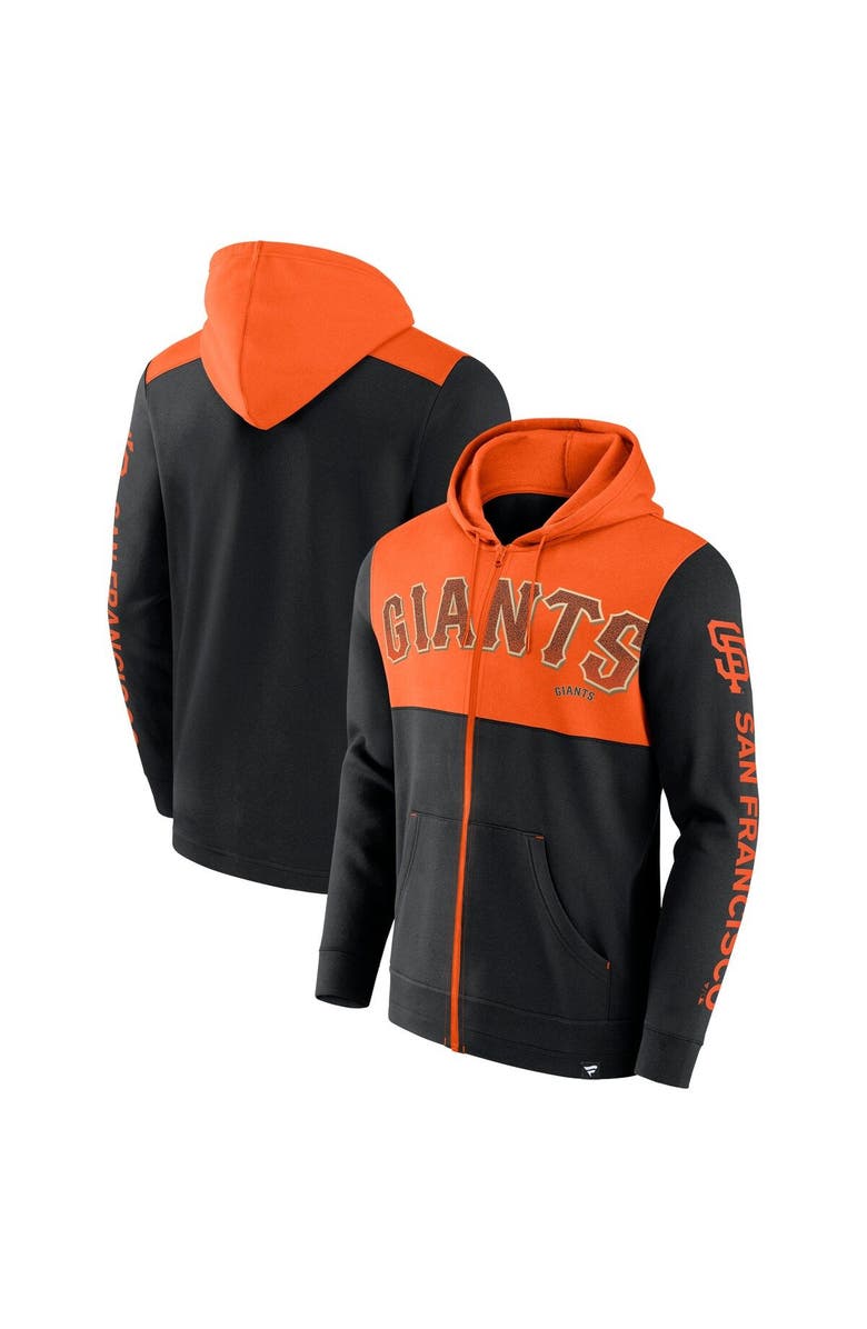 FANATICS Men's Fanatics Branded Black San Francisco Giants Walk Off Fleece Full-Zip Hoodie, Main, color,