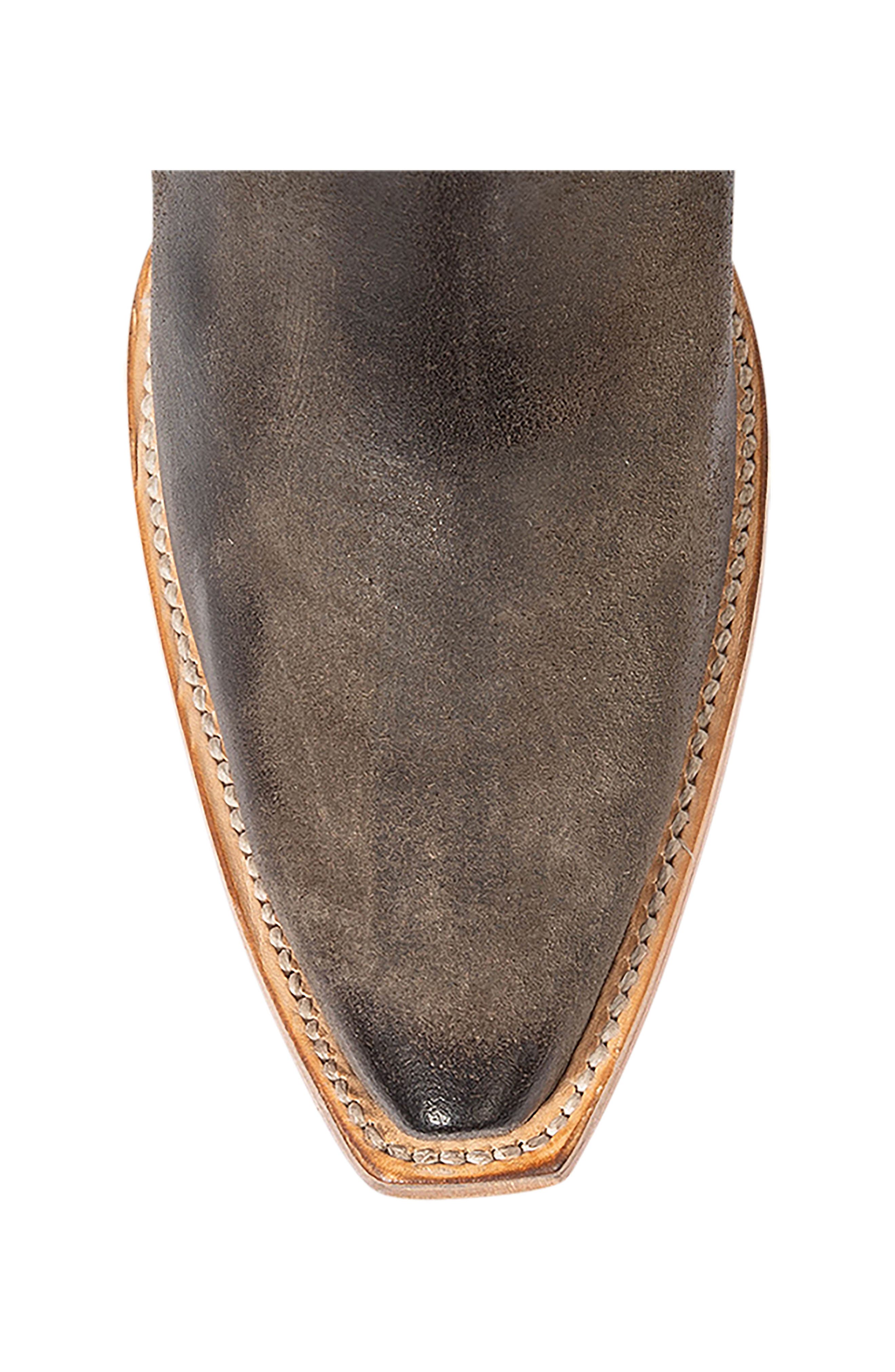 Freya Leather Western Bootie, Alternate, color, GREY SUEDE
