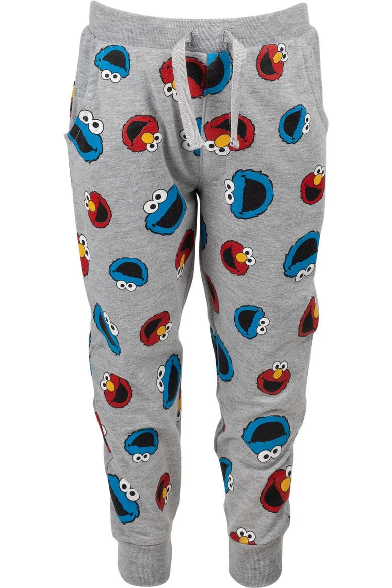Sweatshirt and Fleece Pants Set, Alternate, color, Grey Elmo Cookie