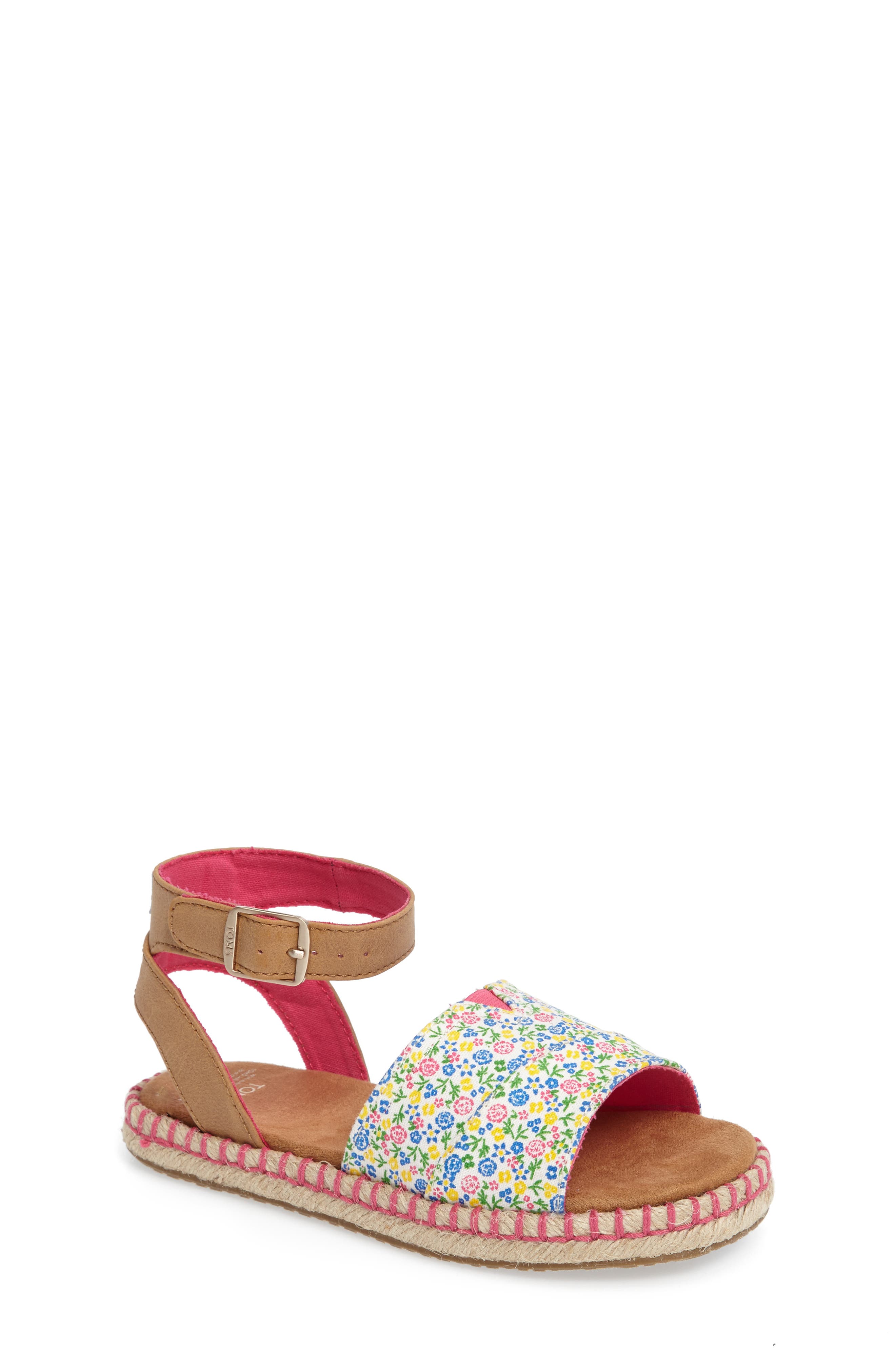 Malea Sandal, Main, color, FUCHSIA MULTI FLORAL