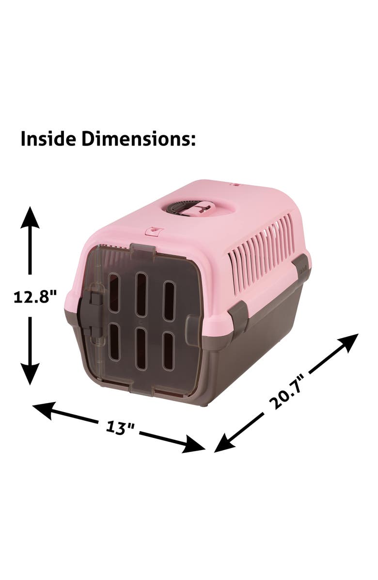 Richell Pet Travel Carrier II, Medium Pink, Dog and Cat Transporter, Alternate, color, 
