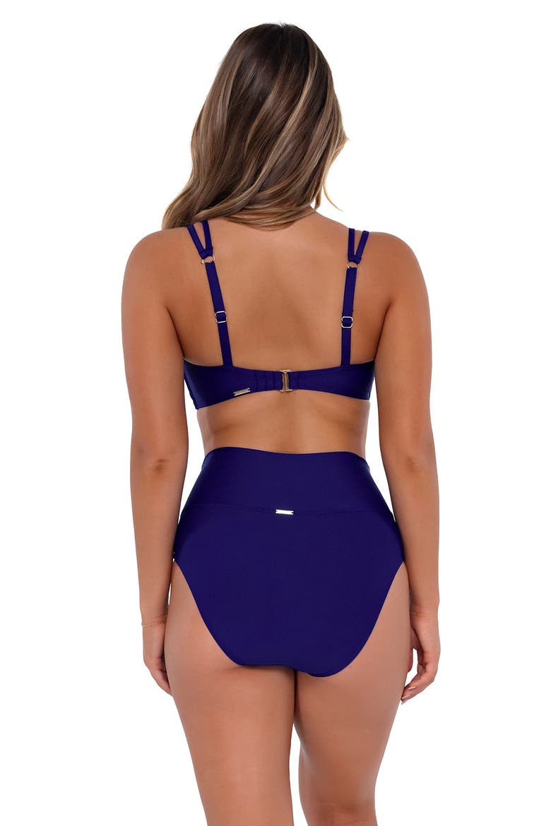 Hannah High Waist Bikini Swim Bottoms, Main, color, Indigo