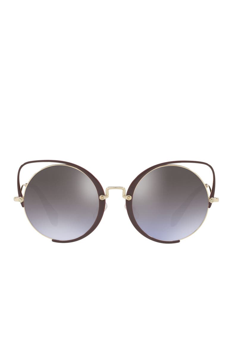 Miu Miu 54mm Round Lens Cat Eye Sunglasses, Main, color,
