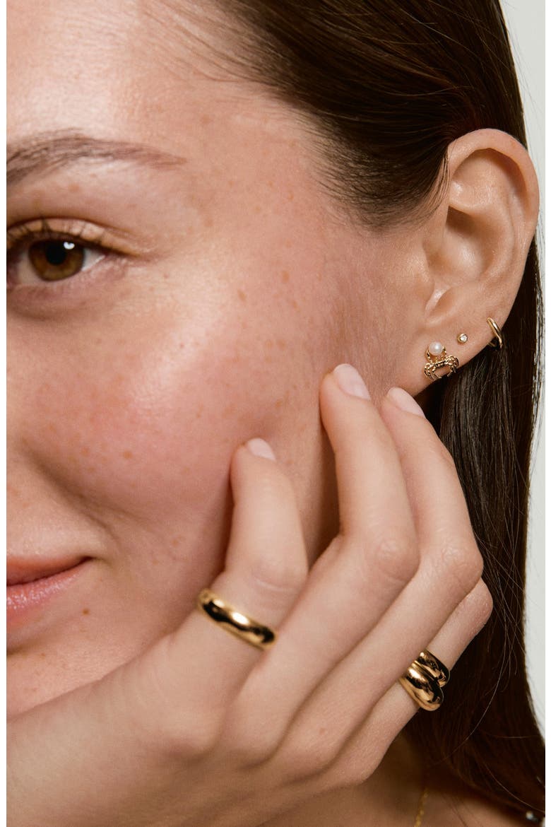 In a Pinch Pearl Studs, Alternate, color, Pearl