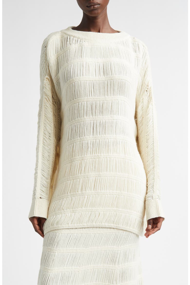 Giorno Extrafine Merino Wool Blend Sweater, Main, color, OFF-WHITE