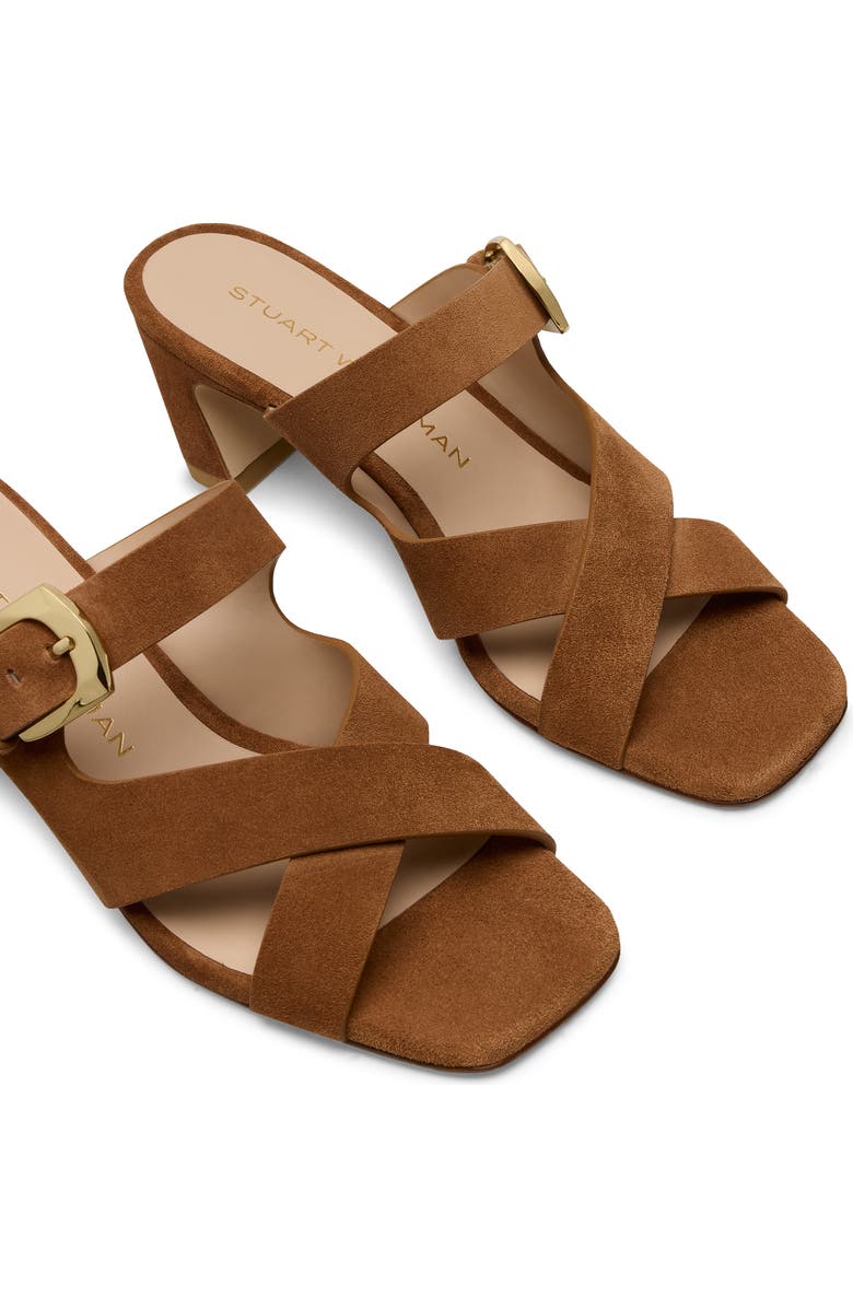 Stuart Weitzman Sai Slide 50, Alternate, color, New Camel