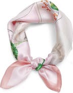 SILKSILKY Elegant Pure Silk Square Scarf