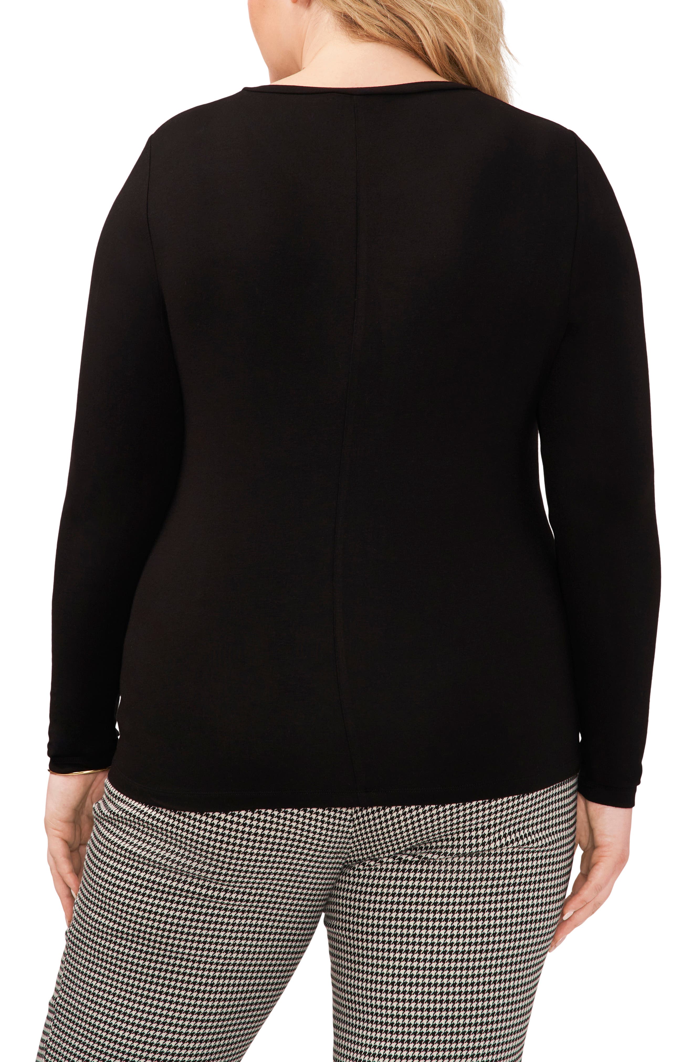 Crewneck Long Sleeve Knit Top - image 2