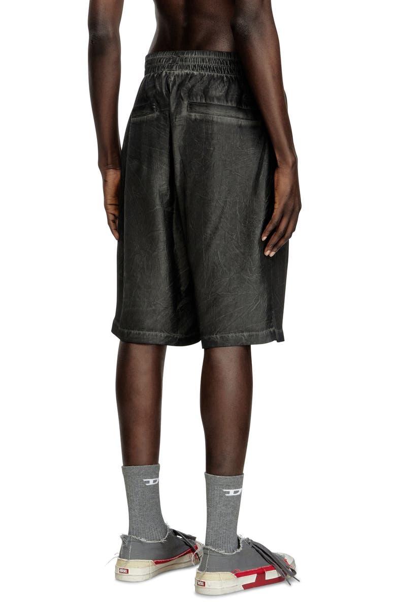 DIESEL<sup>®</sup> Gender Inclusive P-Leon-Short Elastic Waist Shorts, Alternate, color, Deep/ Black