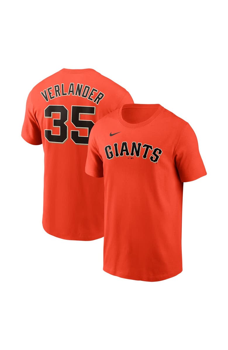 Nike Men's Nike Justin Verlander Orange San Francisco Giants Fuse Name & Number T-Shirt, Alternate, color, Orange