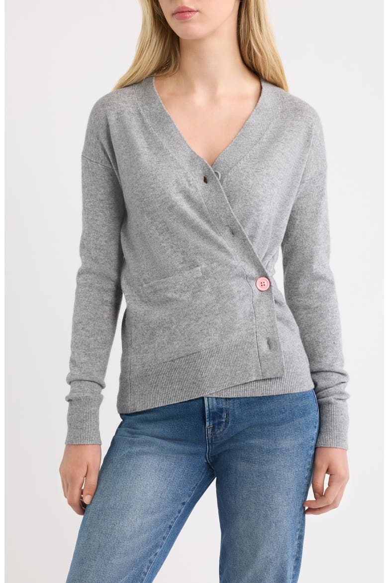 Wool & Cashmere Cardigan, Alternate, color, TRUE HEATHERED GREY
