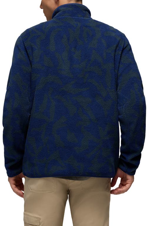 Prana Tuff Fluff Fleece Half Zip Pullover In Blue