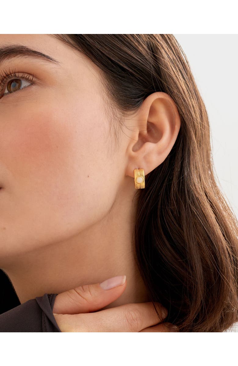 Katie Loxton 'April' Waterproof Gold Birthstone Hoop Earrings, Alternate, color, April