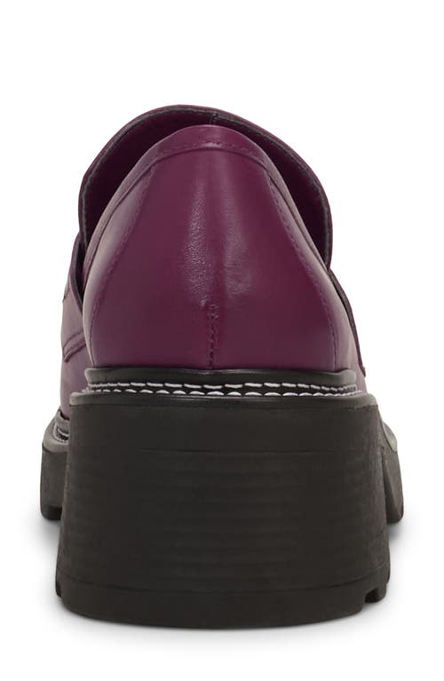 Vince Camuto Chantie Platform Loafer In Dark Purple