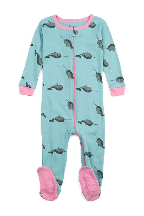Whale Print Footed Pajama Sleeper