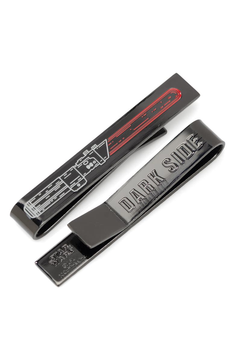 Cufflinks, Inc. Star Wars<sup>™</sup> Darth Vader Lightsaber Hidden Message Tie Bar, Main, color, Black