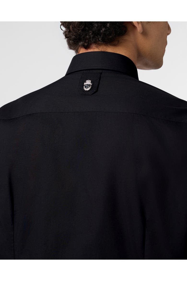 Gold Cut Tuxedo Shirt Men, Alternate, color, black
