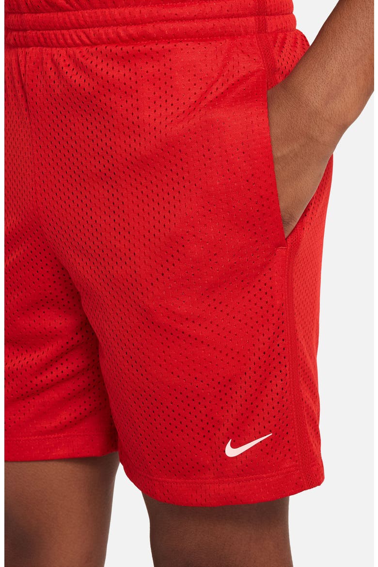Kids' Mesh Dri-FIT Shorts, Alternate, color, 657 UNVRED/WHITE