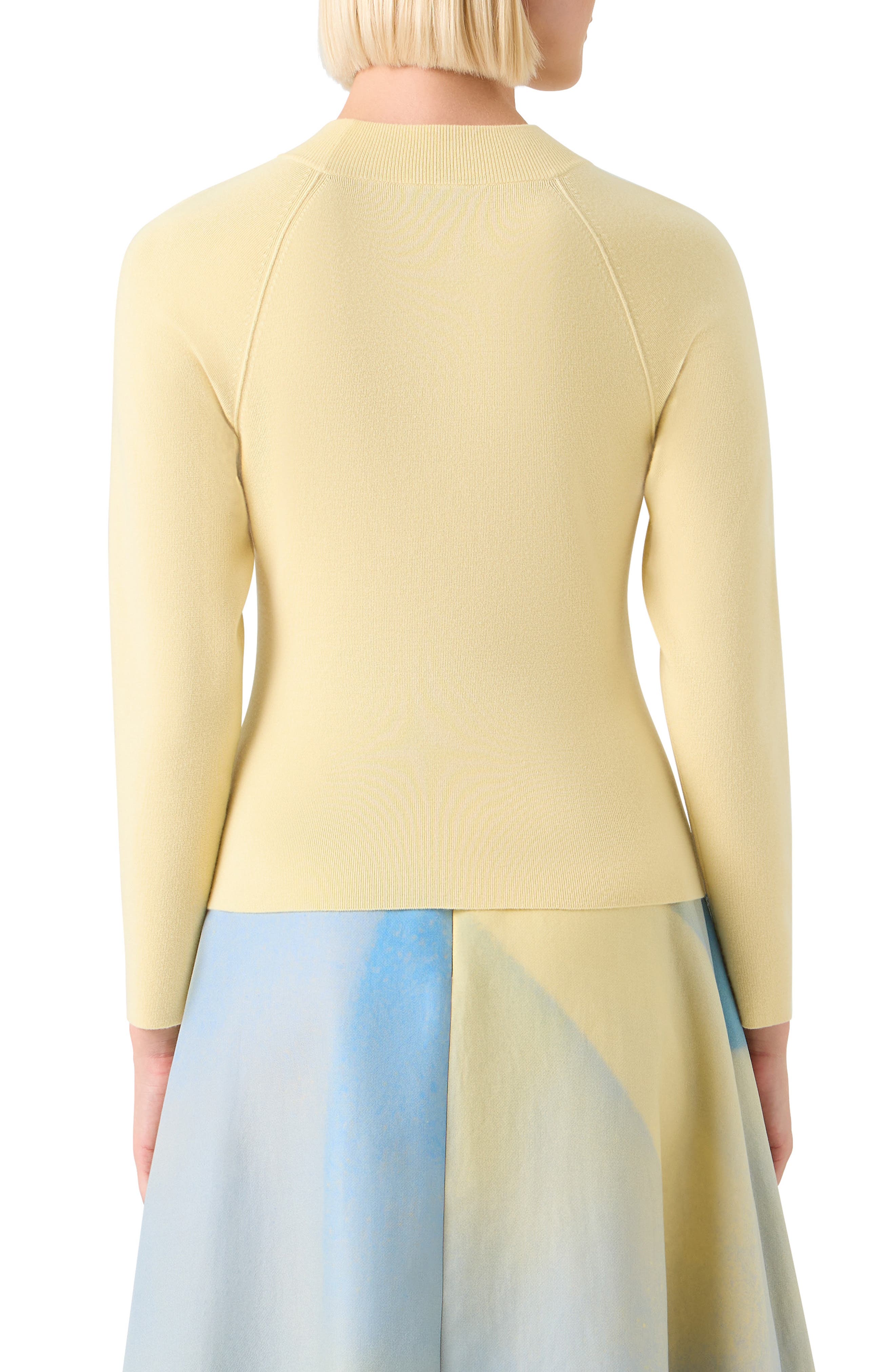 Cashmere & Silk Mock Neck Sweater - image 2