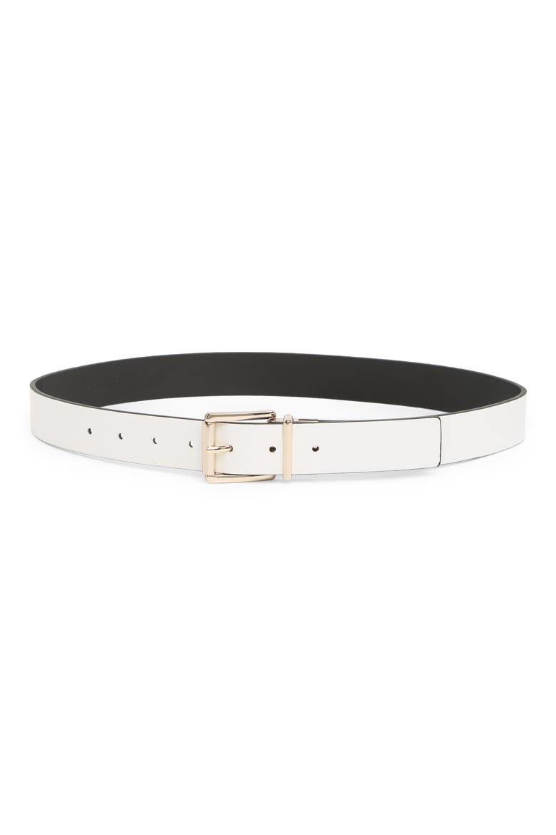 reversible belt, Alternate, color, BLACK / PALE POLISHED GOLD