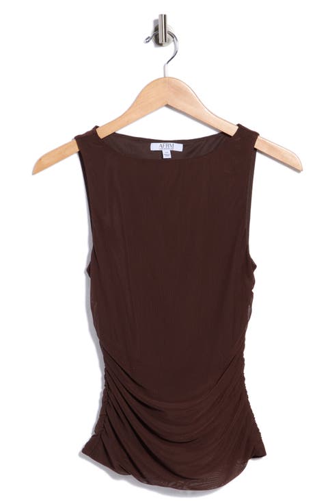 Zola Boat Neck Sleeveless Mesh Top