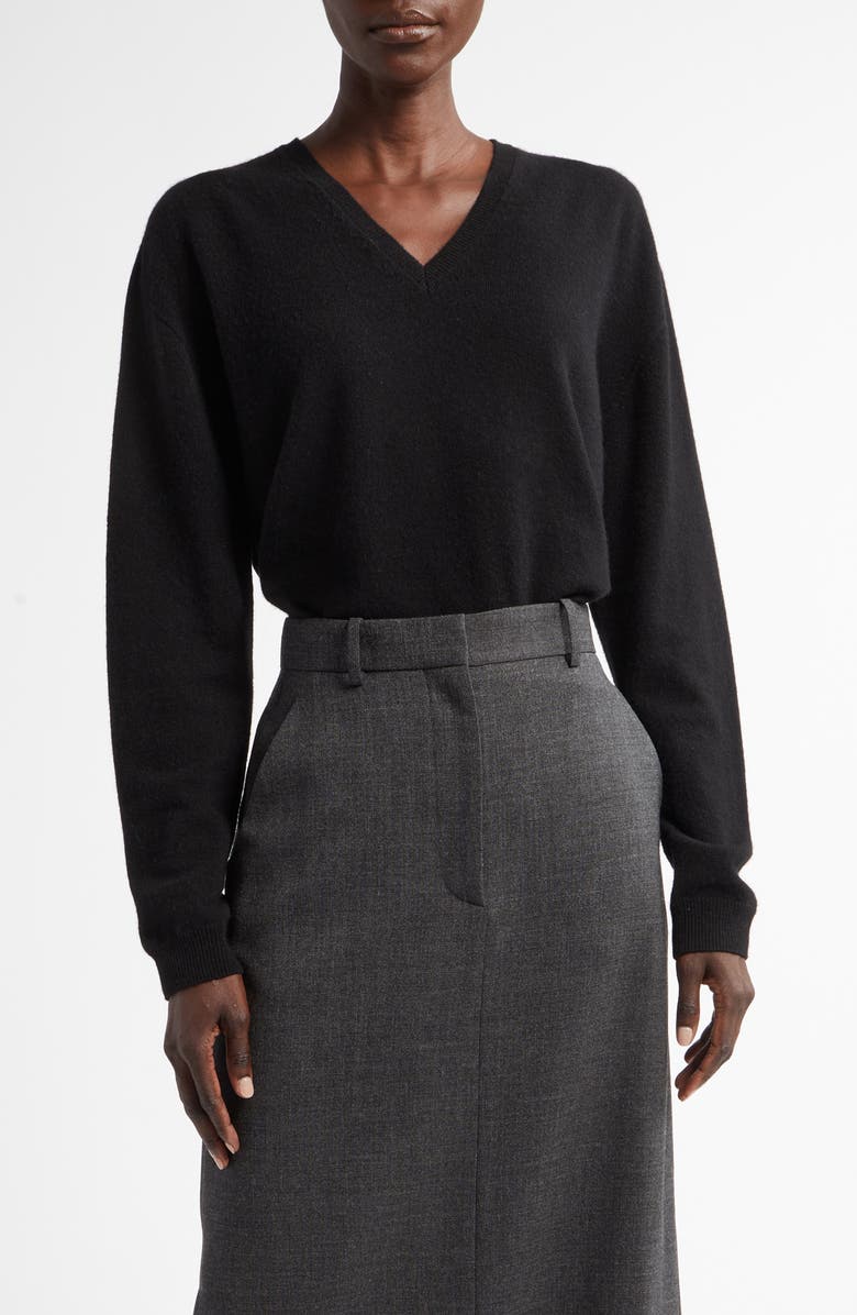 The Row Isaora Cashmere V-Neck Sweater, Main, color, 