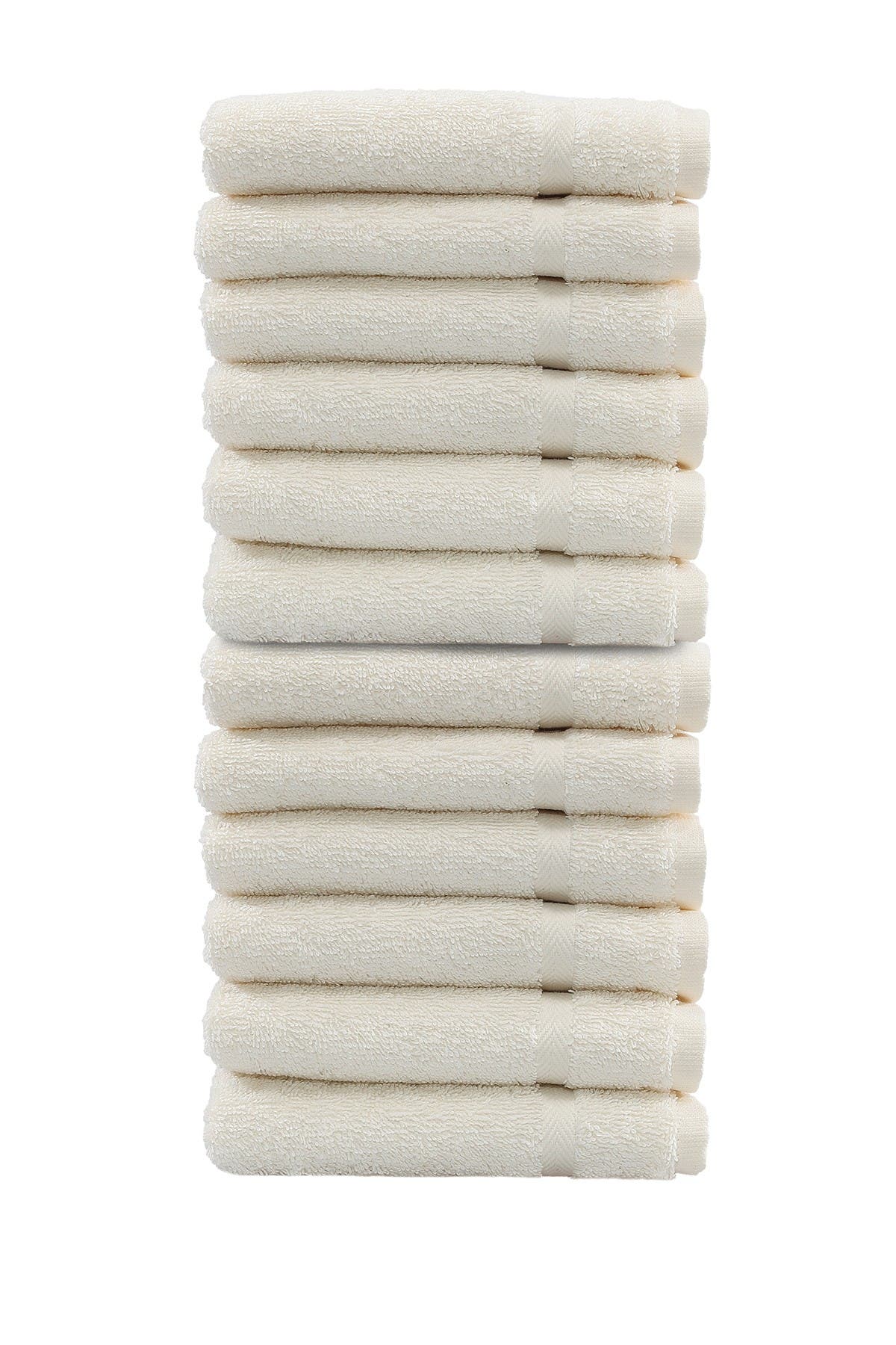 Linum Home Textiles Denzi Washcloths - Set of 12 - Cream