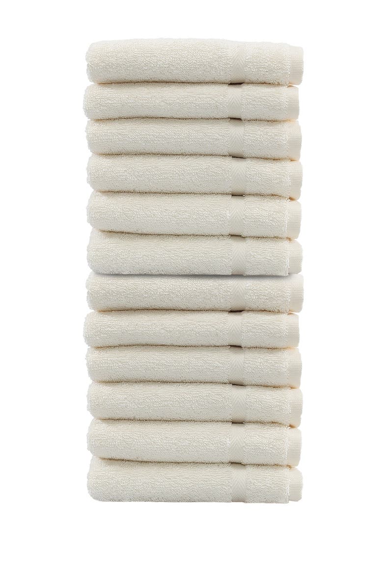 Denzi Washcloths - Set of 12 - Cream, Main, color, CREAM