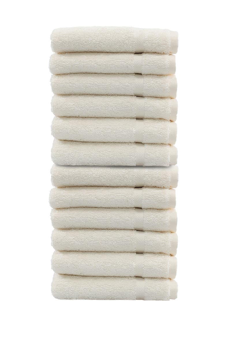 Linum Home Textiles Denzi Washcloths - Set of 12 - Cream, Main, color, Cream