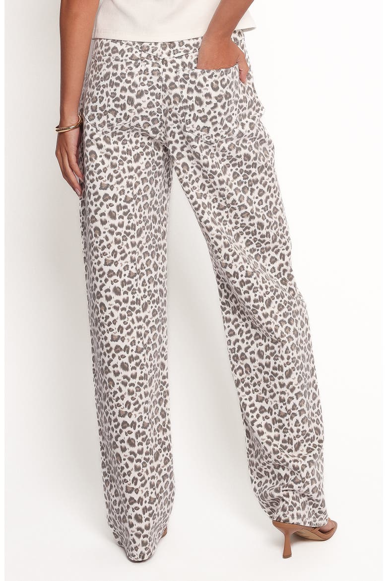 Leila Print Wide Leg Jeans, Alternate, color, LEOPARD
