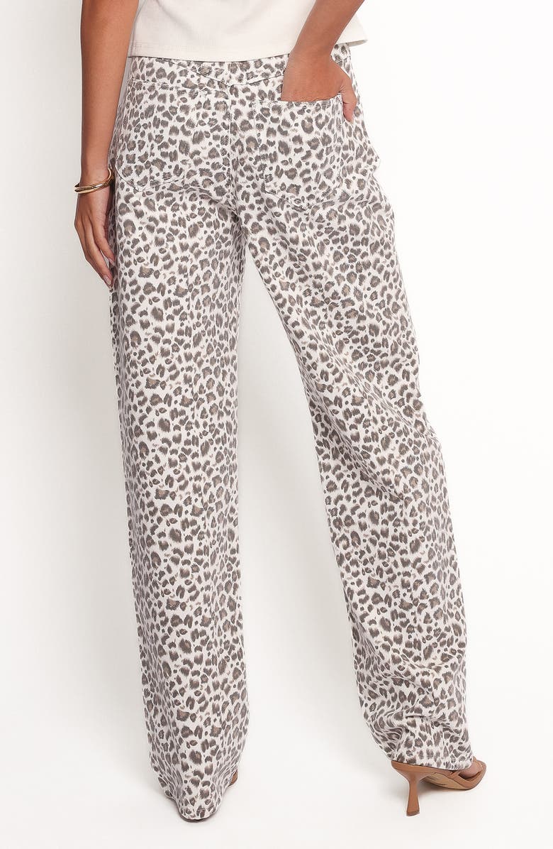 Petal & Pup Leila Print Wide Leg Jeans, Alternate, color, Leopard