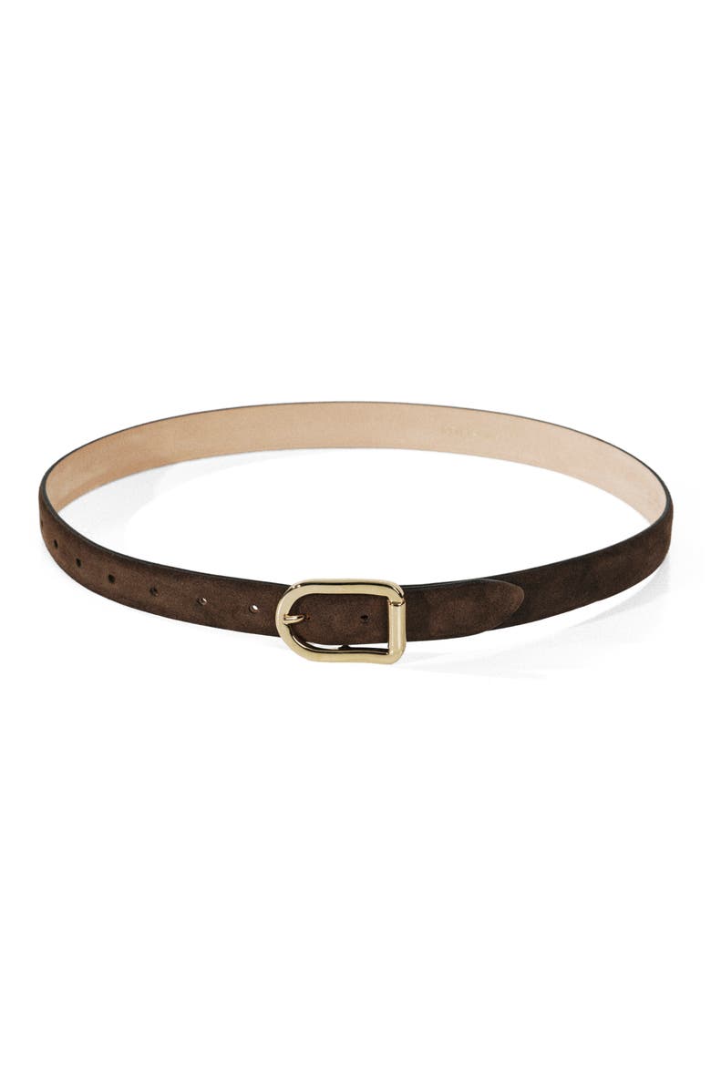 Mija Suede Belt, Main, color, CHOCOLATE/ GOLD