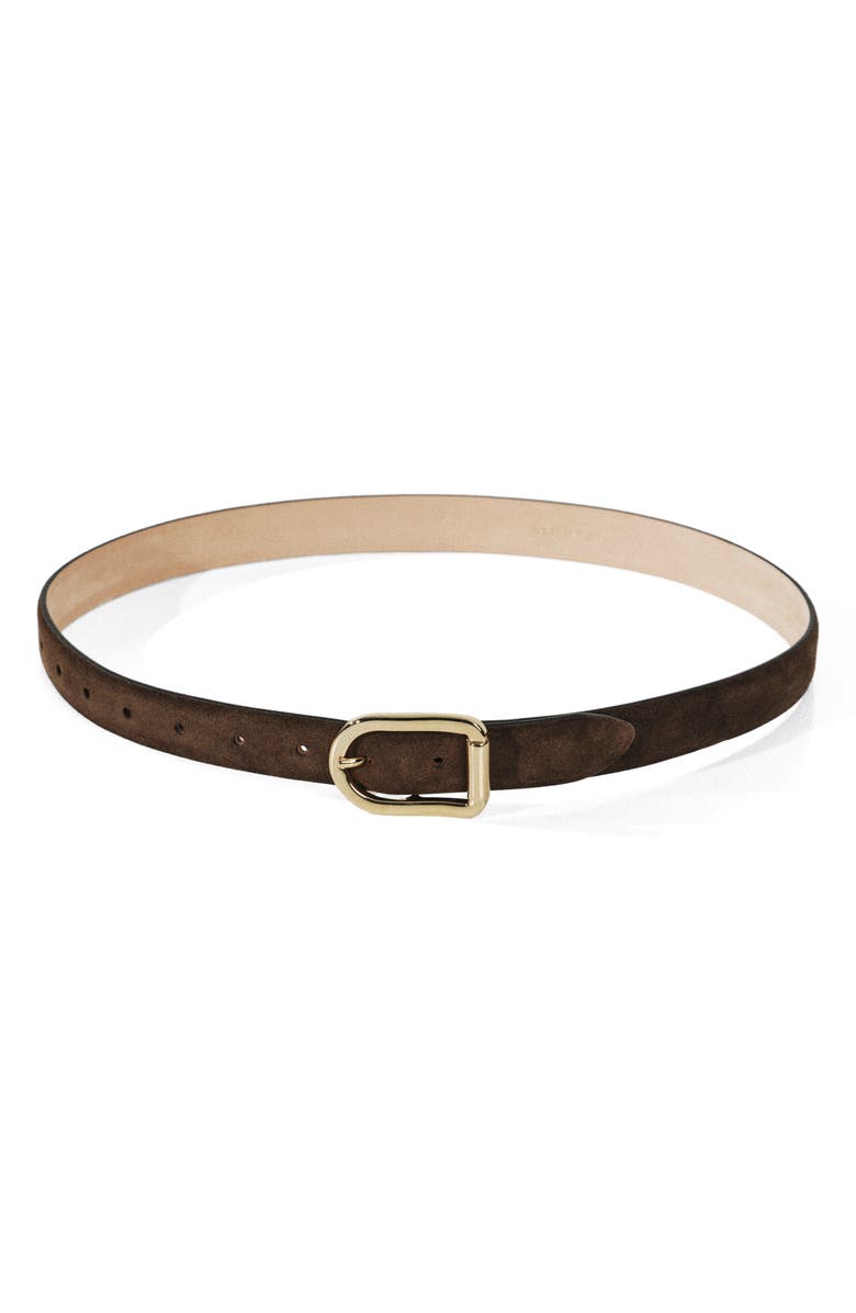 Déhanche Mija Suede Belt, Main, color, Chocolate/ Gold