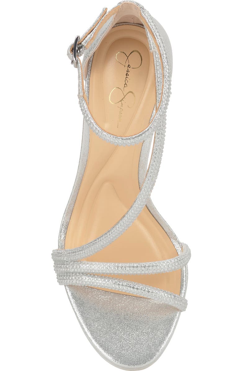 Jessica Simpson Kids' Noralina Ankle Strap Sandal, Alternate, color, Silver