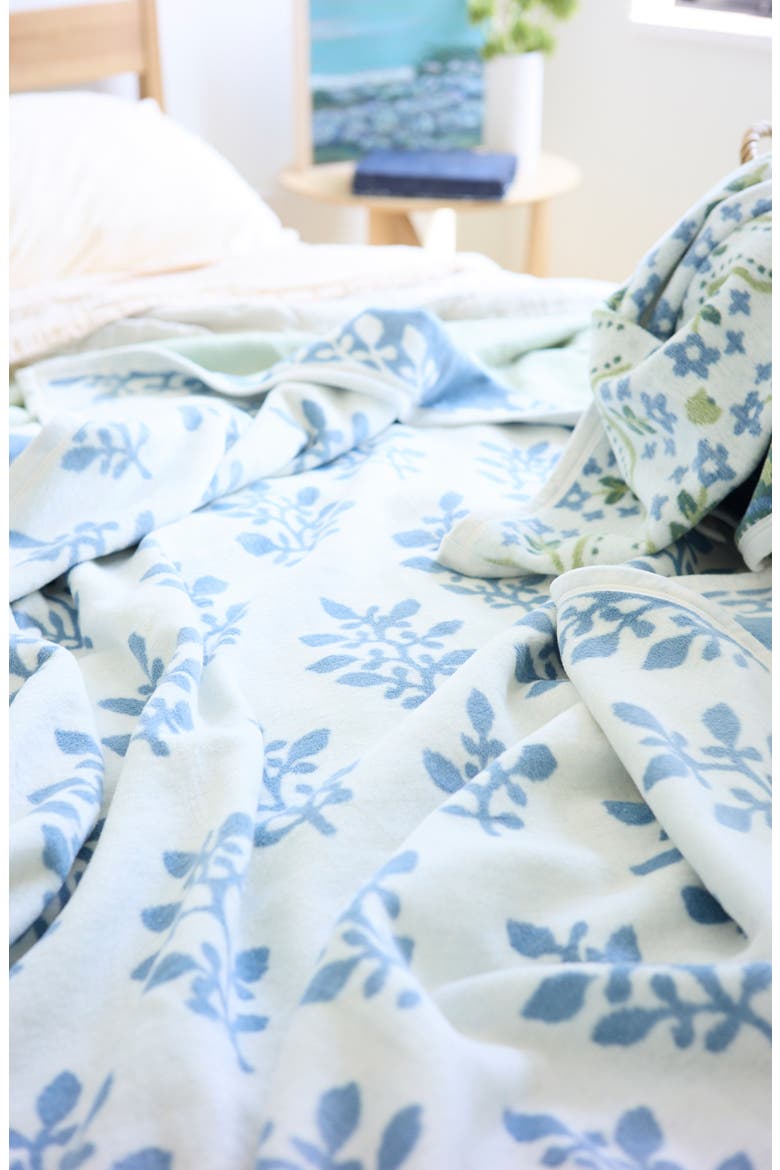 Garden Gate Throw Blanket, Alternate, color, BLUE