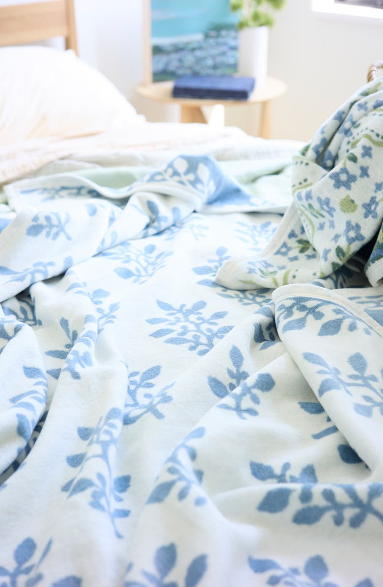 ChappyWrap Garden Gate Throw Blanket, Alternate, color, Blue