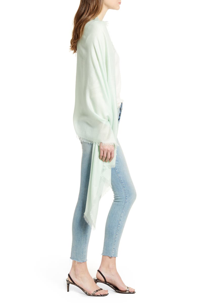 Nordstrom Cashmere & Silk Wrap, Alternate, color, Green Screen