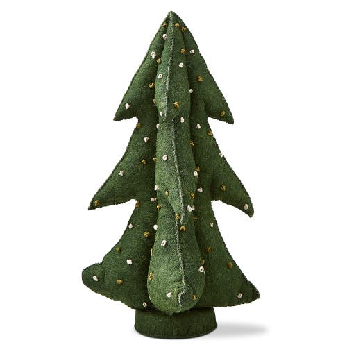 Tag Large Dark Green French Knot Wool Tree Holiday Decor In Green