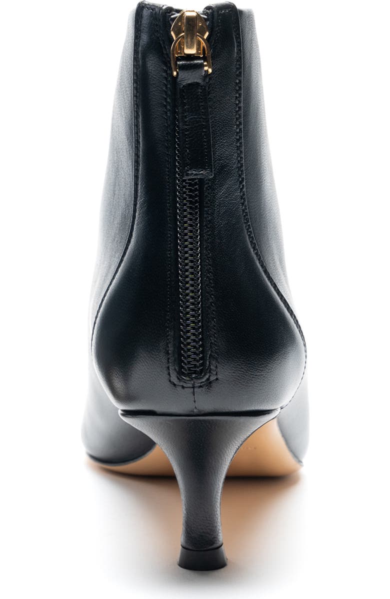 Bruno Magli Francesca Pointed Toe Kitten Heel Bootie, Alternate, color, Black