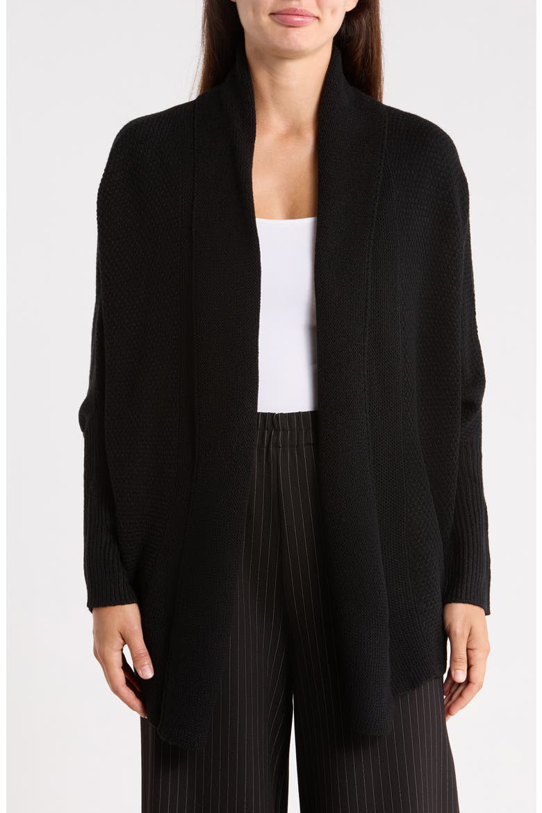 Open Front Cardigan, Main, color, BLACK