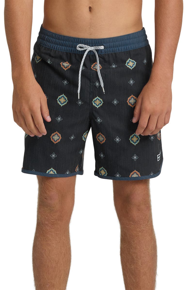 Billabong 73 Layback Swim Trunks, Main, color, Navy