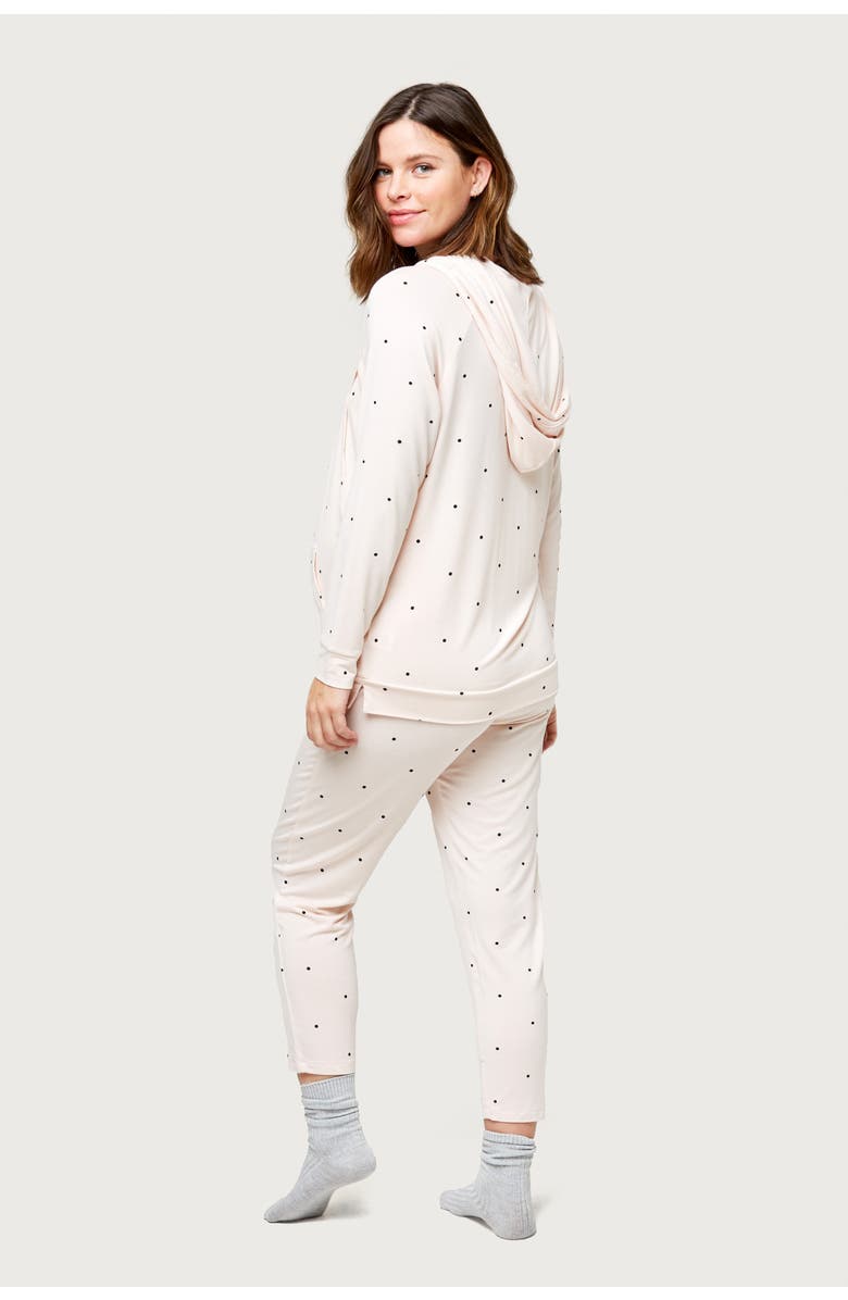 Nom Maternity Simone Maternity & Nursing Soft Hoodie, Alternate, color, Polka Dot